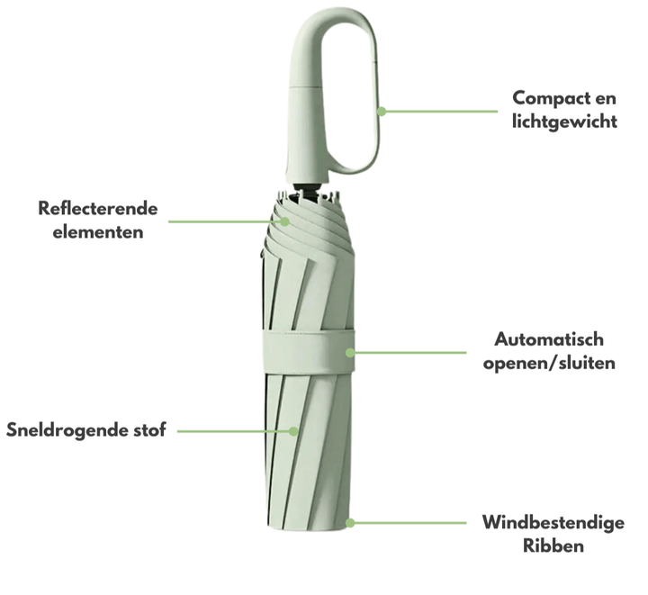 Winddichter Regenschirm mit Reflexstreifen - StormGuard