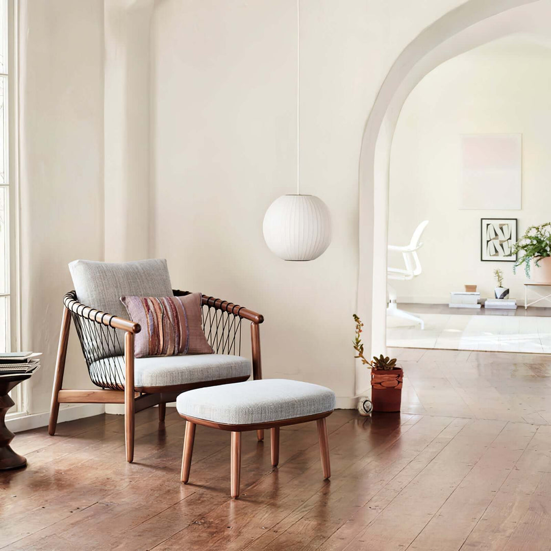 Moderne Hängelampe Weiß - Seide &Stahl