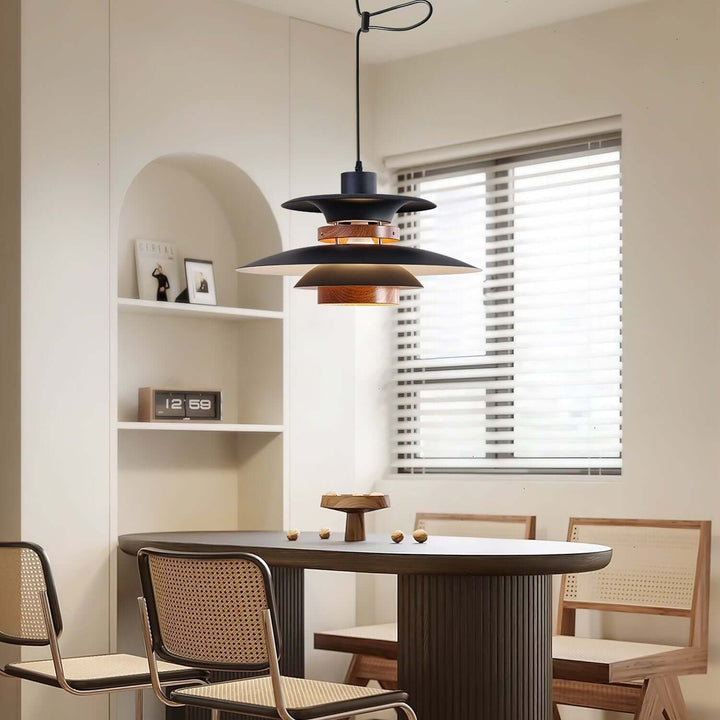 4-Schirm Pendelleuchte - Schwenkarm Design