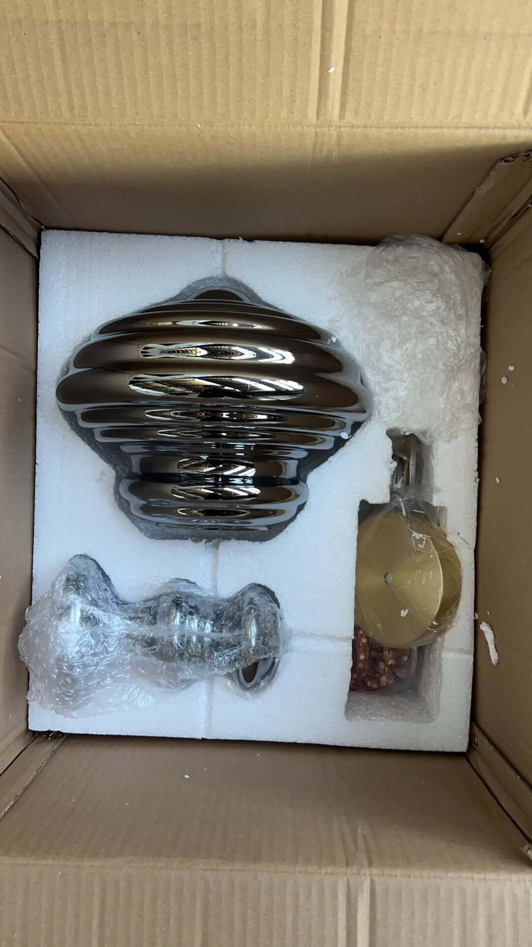 Moderne Glas-Pendelleuchte Sternenhimmel Grau