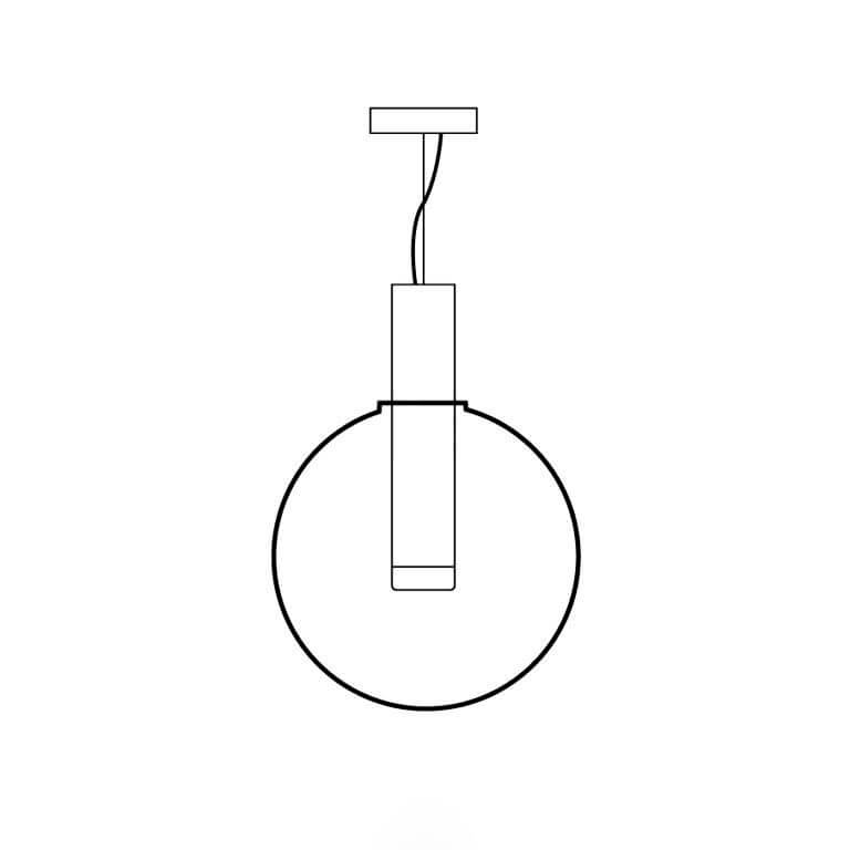 Elegante Pendelleuchte Glas & Metall