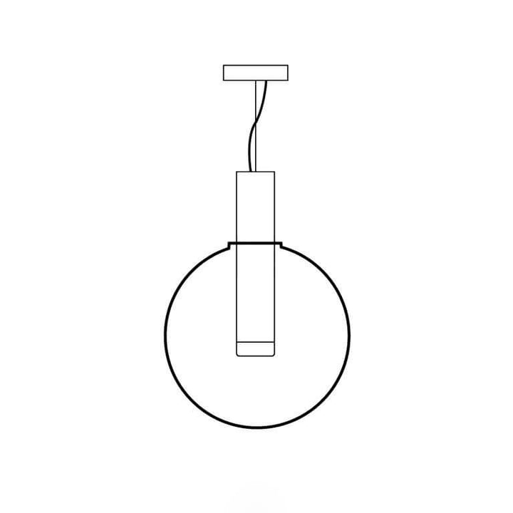 Elegante Pendelleuchte Glas & Metall