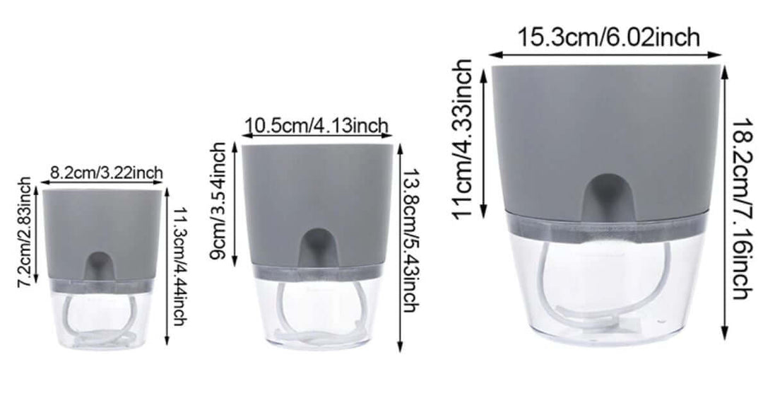 Selbstbewässernder Blumentopf mit Wasserspeicher