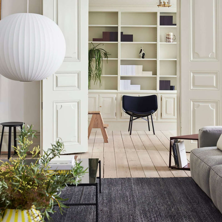 Moderne Hängelampe Weiß - Seide &Stahl