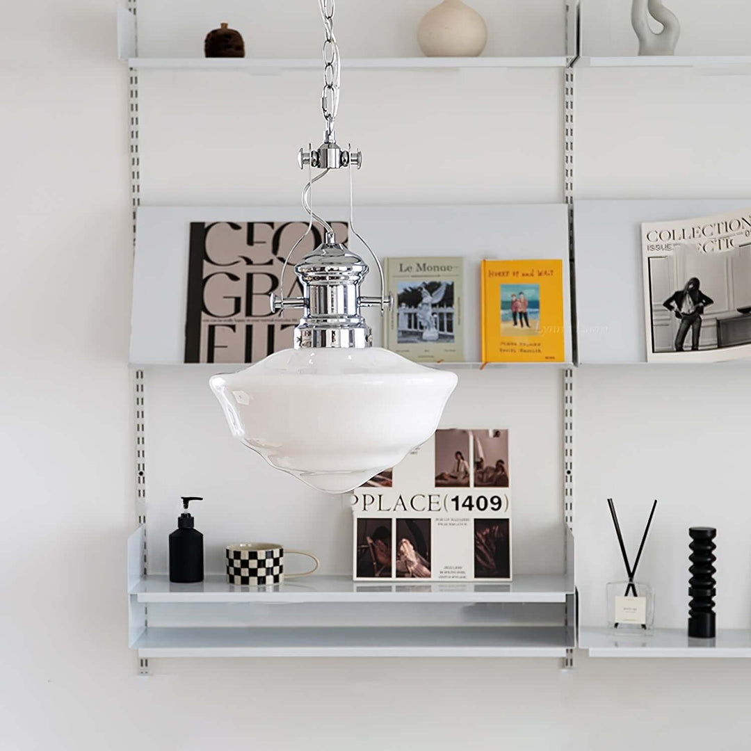 Elegante Hängeleuchte Glas & Metall