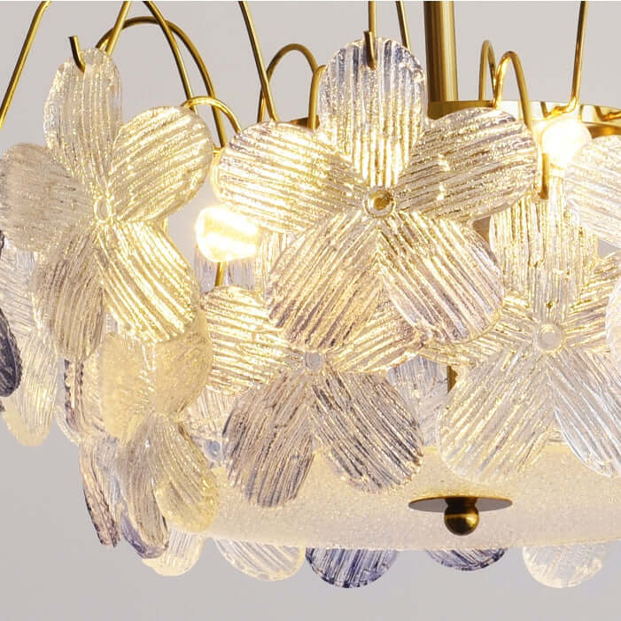 Vintage Buntglas Kronleuchter