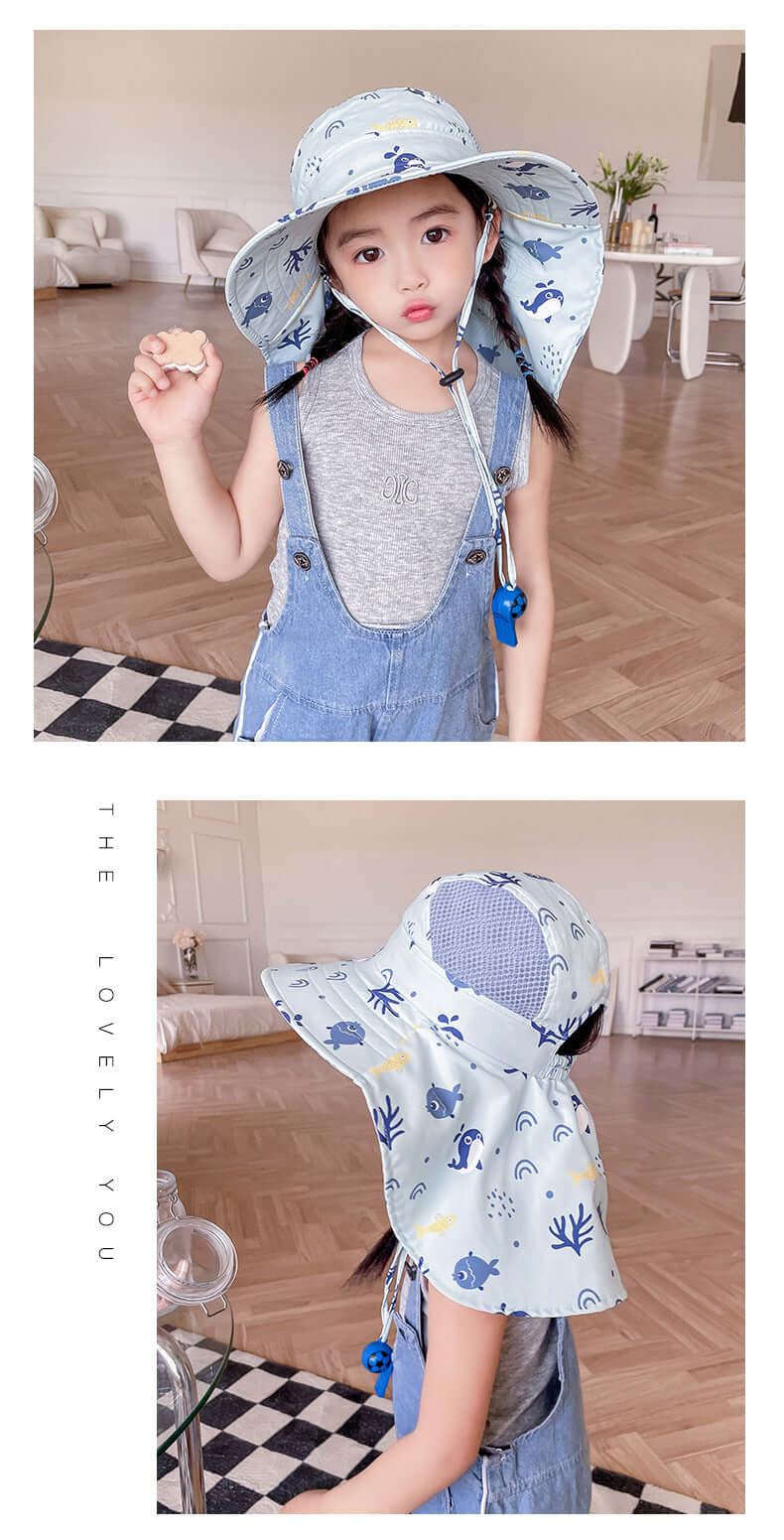 Sonnenhut Kinder UPF 50+ - Breiter Rand, Verstellbar