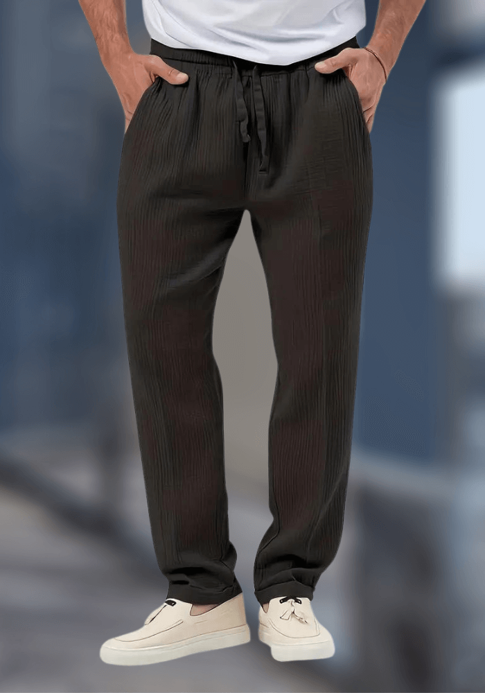 Luftig lockere Leinenhose Herren, Loose Fit