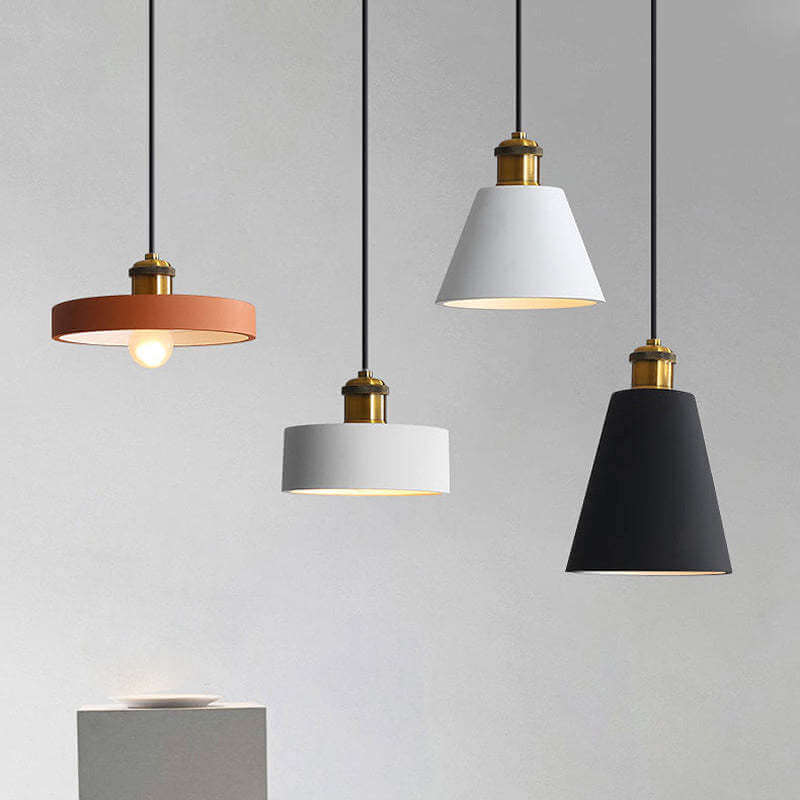 Moderne LED Pendelleuchte im Morandi-Stil