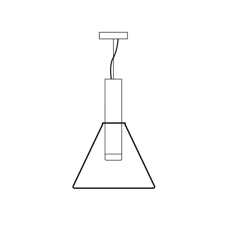 Elegante Pendelleuchte Glas & Metall