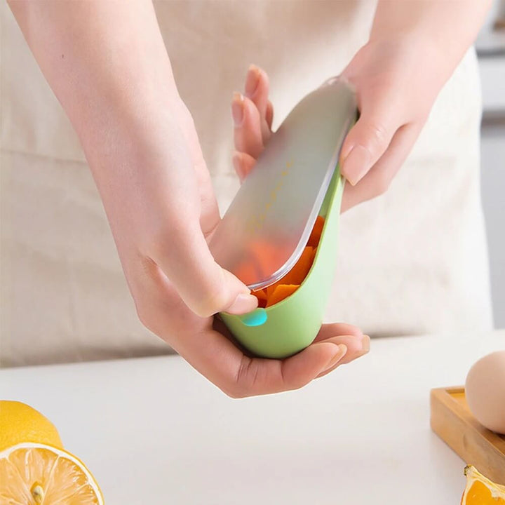 Gemüseschäler mit Auffangbehälter