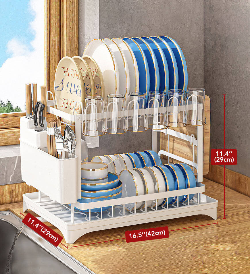 2-Ebenen-Abtropfgestell Edelstahl Küche