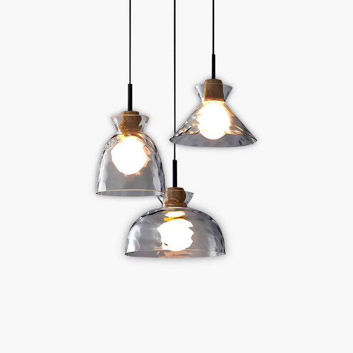 Moderner Glas-Kronleuchter, 1/3 Köpfe