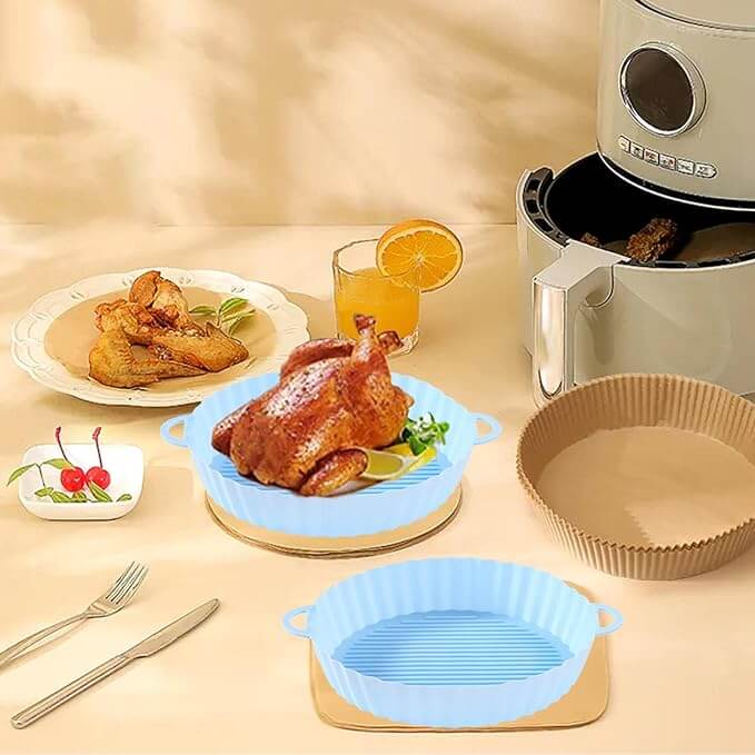 Wiederverwendbarer Silikon-Einsatz für Heißluftfritteuse