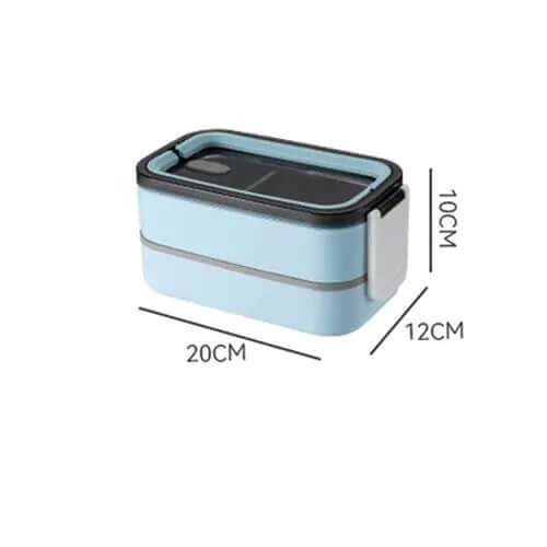 Edelstahl Bentobox 2-stöckig - Frisch & Organisiert
