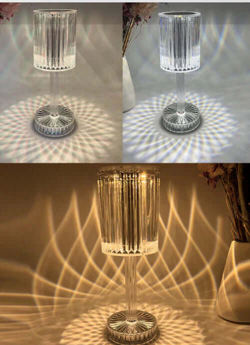 Dimmbare Kristall-Tischleuchte Modern