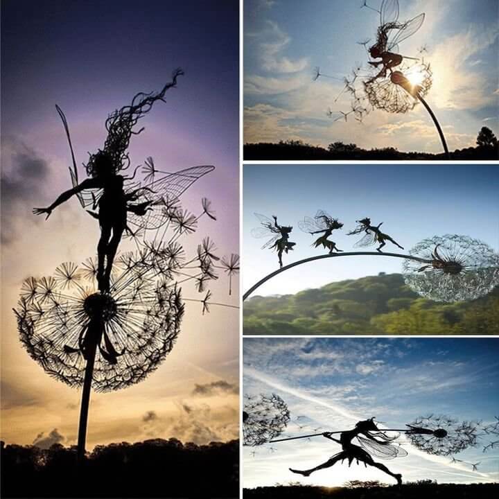 Garten Metall Deko Figuren Set