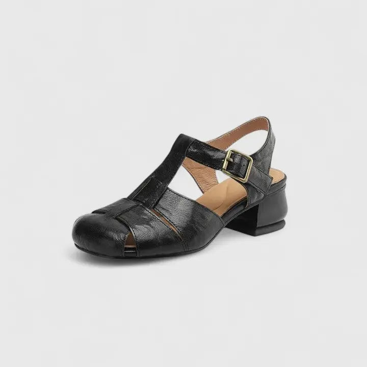 Stylish women's strappy sandals featuring a chic square toe and a sturdy, comfortable block heel.