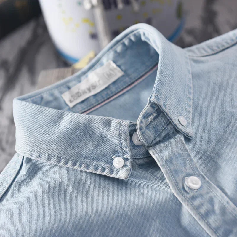 Men's everyday long-sleeve button-down shirt, classic fit, great for casual versatility.