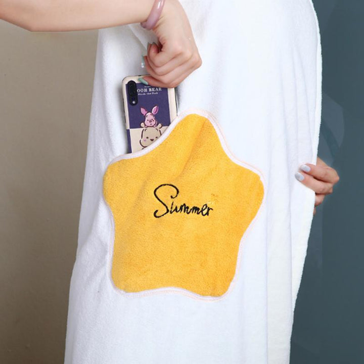 Damen Mikrofaser Bademantel Schnelltrocknend