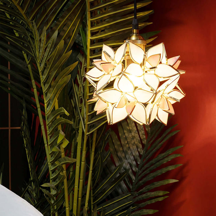 Handgefertigte Kapiz Muschel Pendelleuchte