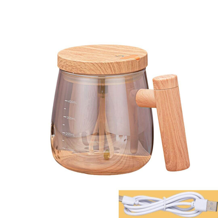 Handmixer Tasse aus Holz - 2-in-1 Smoothie Mixer