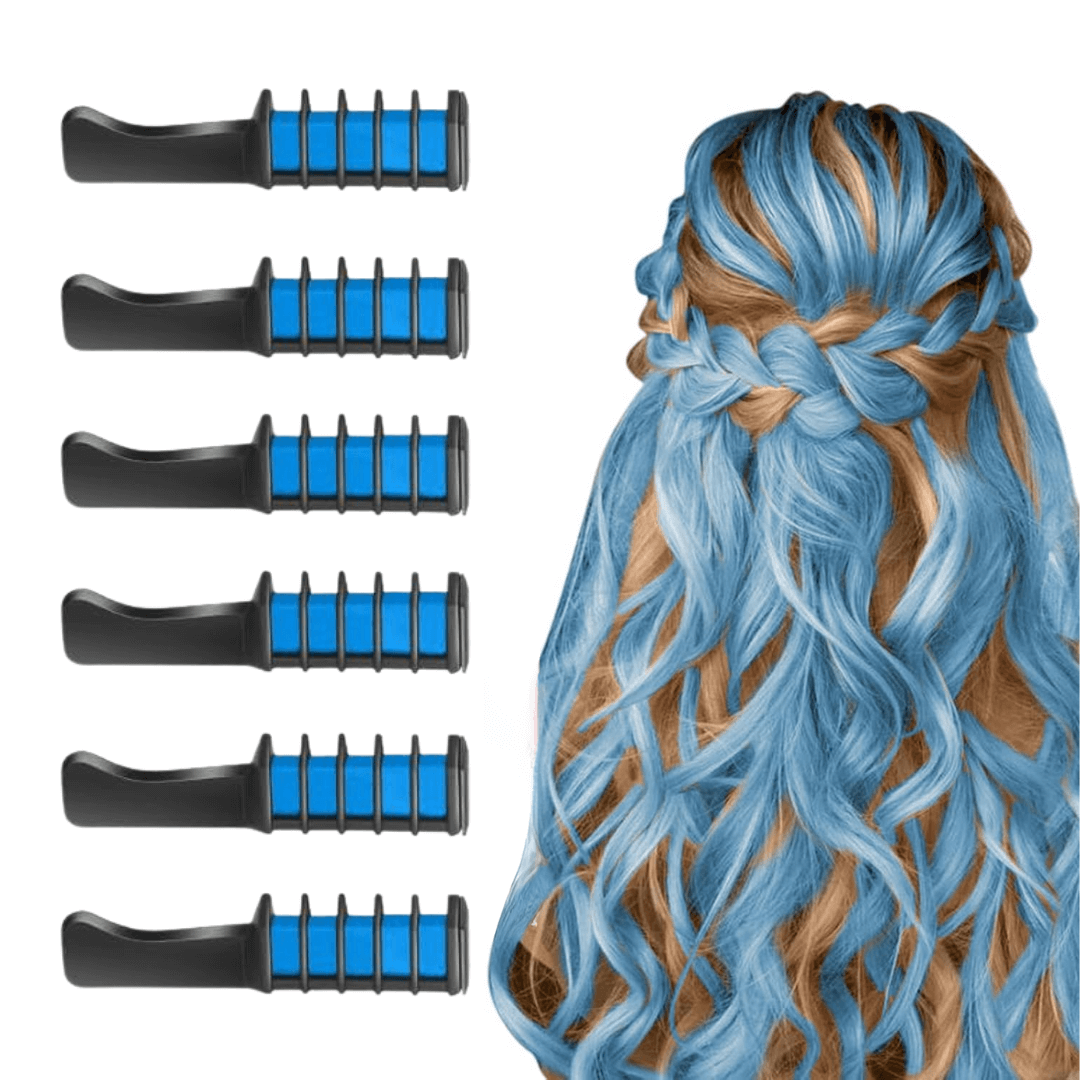 Waschbarer Haarkreide-Kamm - Temporäre Haarfarbe