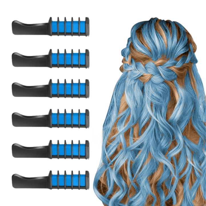 Waschbarer Haarkreide-Kamm - Temporäre Haarfarbe