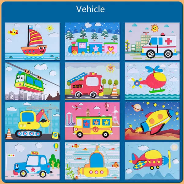 3D Tier-Stickerset - Fantasievolle Abenteuer