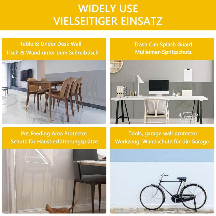 Transparente Schutzfolie - Elektrostatische Wandaufkleber