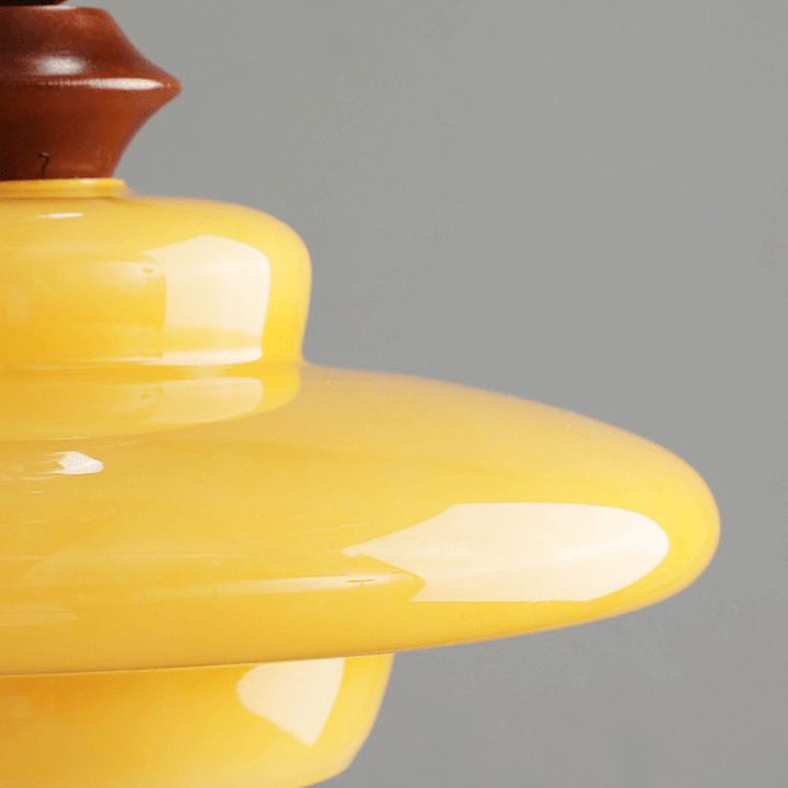 Elegante Beige Glas Hängeleuchte