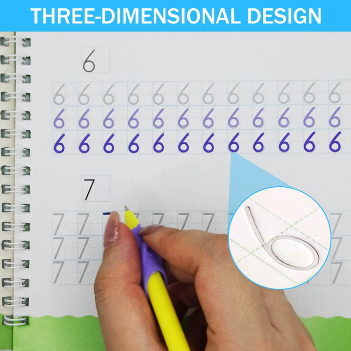 Kinder Schreibheft Set - Zahlen, Buchstaben & Zeichnen