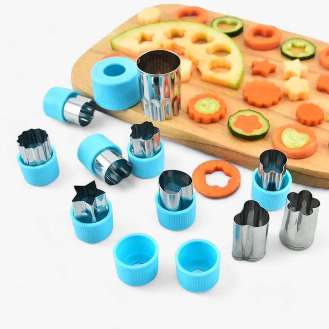 Ausstecher-Set 3-tlg. Stern Herz Blume Kekse Obst Gemüse