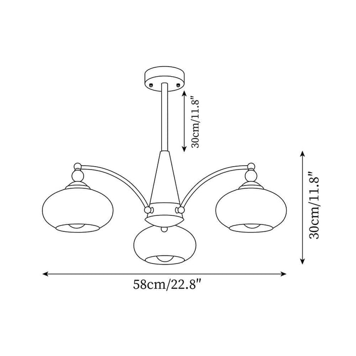 Retro Kronleuchter Holz & Messing