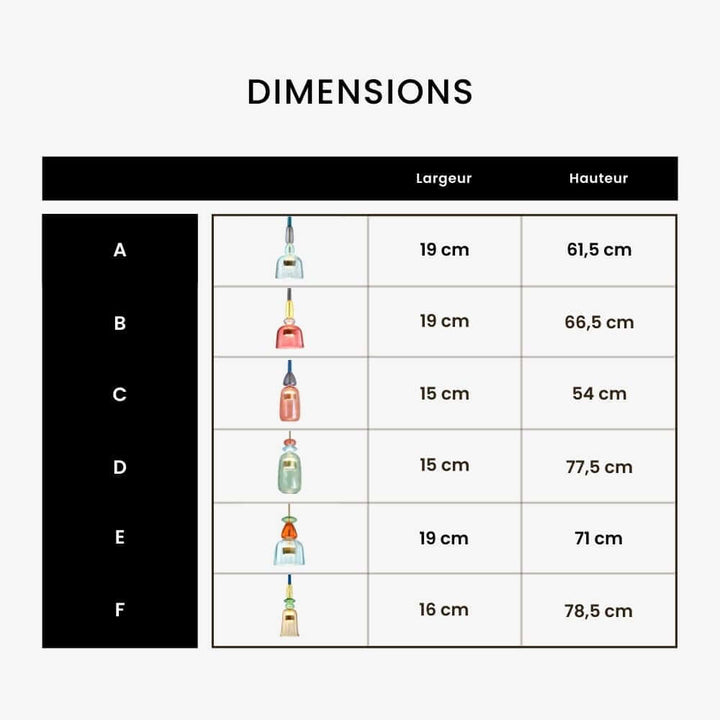 Bunte Hängeleuchte Modern - Sofia