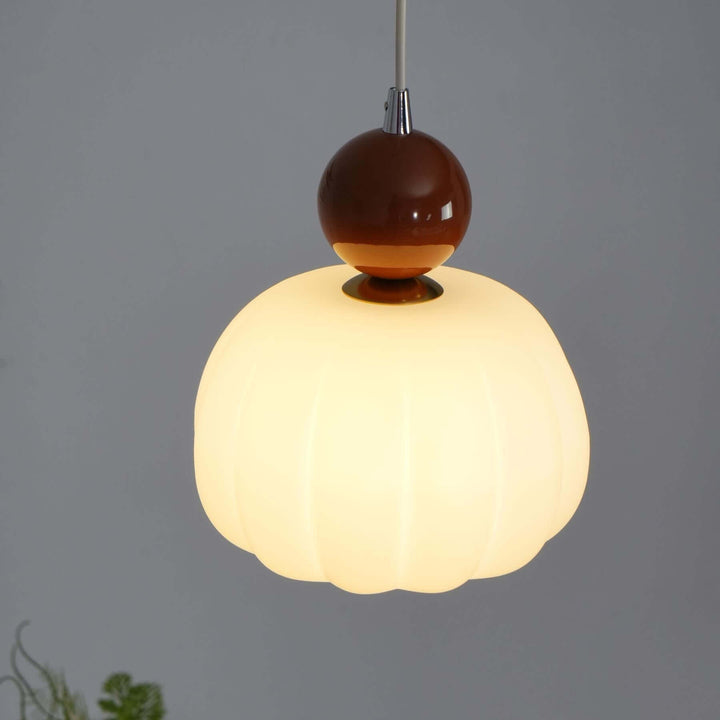 Elegante Kürbis Pendelleuchte, 14cm