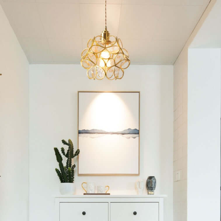 Blüten-Pendelleuchte Glas Modern Nordisch