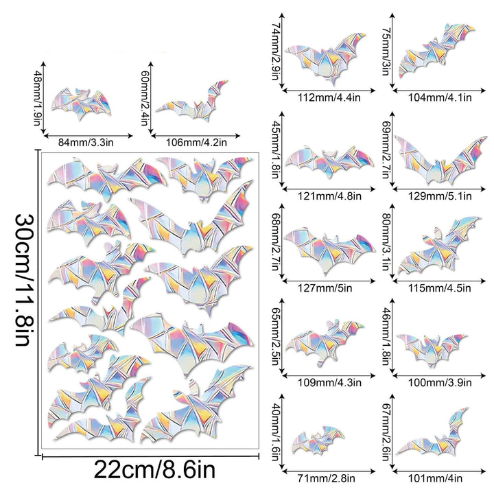 Regenbogen-Fensterdeko - Selbstklebend, Bunt, Dekorativ