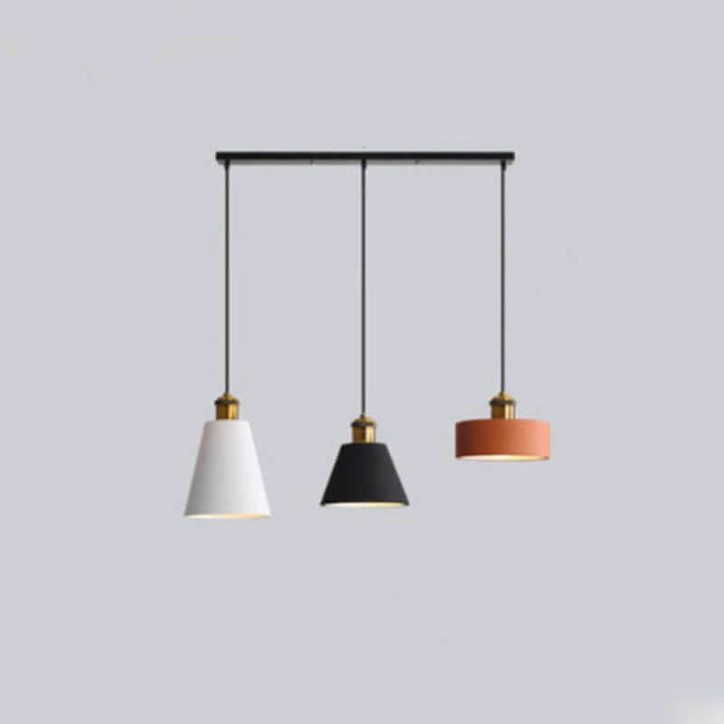Moderne LED Pendelleuchte im Morandi-Stil