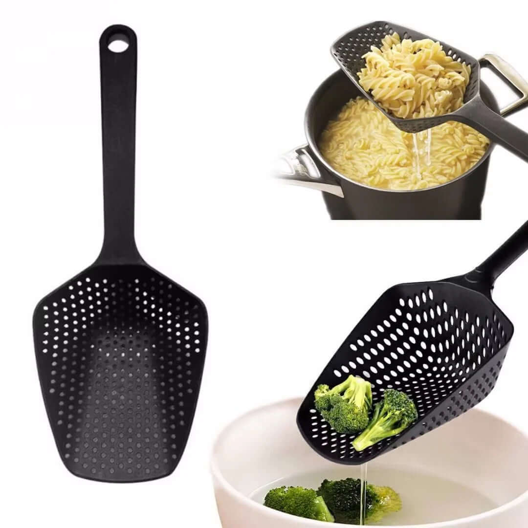 Großer Küchensieblöffel zum Abgießen