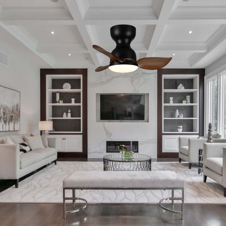 Moderner 46cm Deckenventilator mit LED-Licht