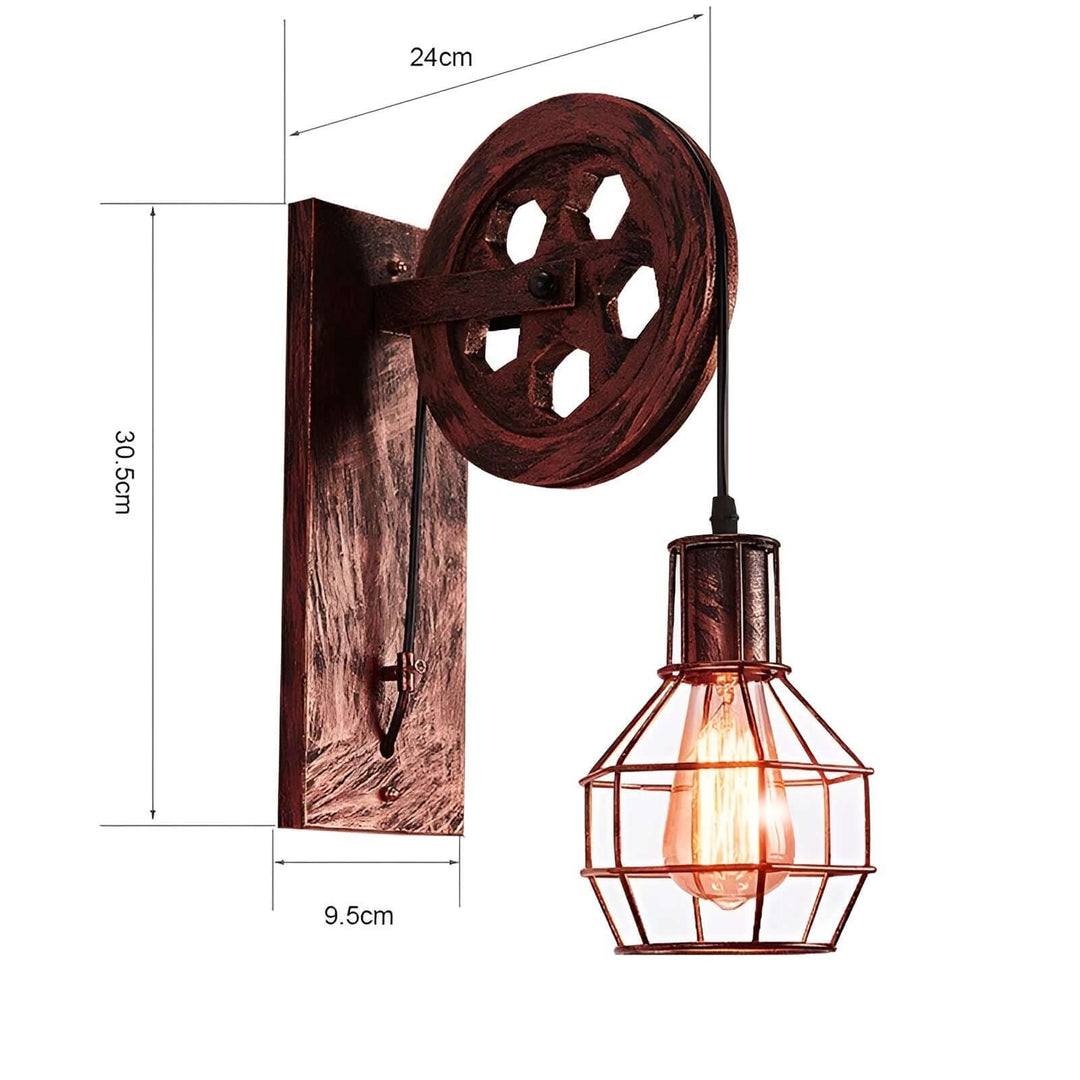 Vintage Industrie LED Wandleuchte