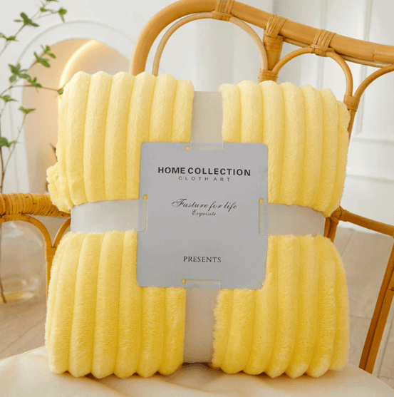 Kuschelige Breitgestreifte Fleece-Decke