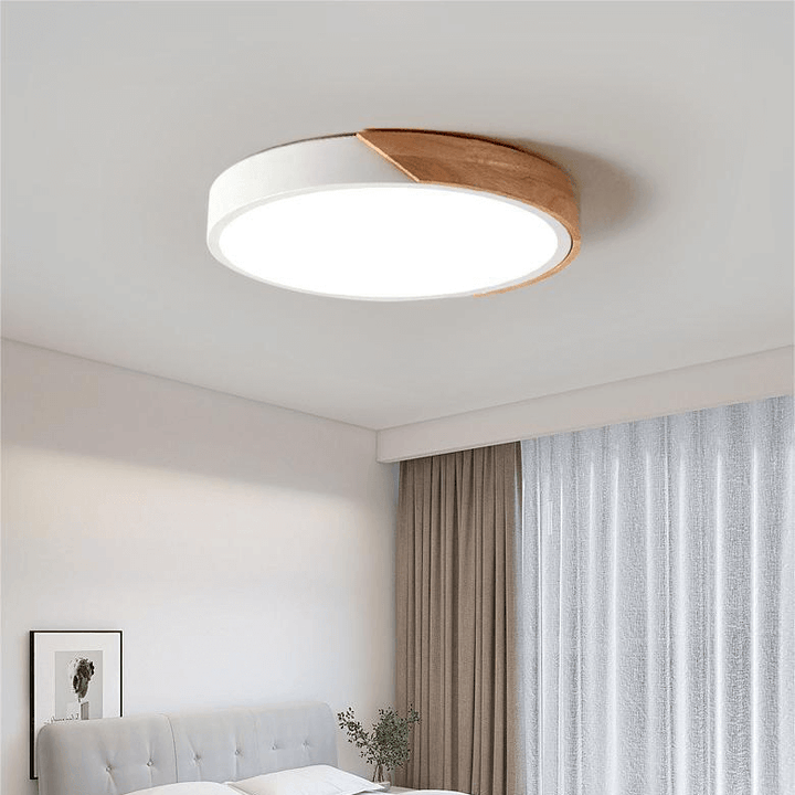 LED Deckenleuchte Holz Rund Modern