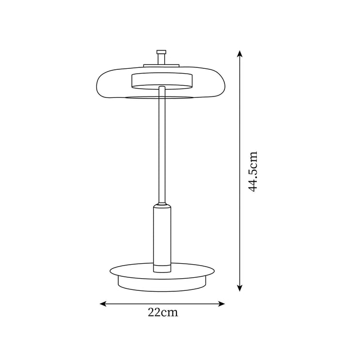 Designer Tischleuchte Modern Glas Holz Metall