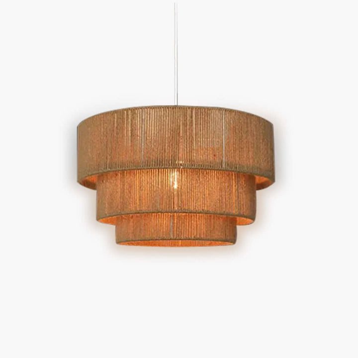 Hängeleuchte mit Naturfaser-Seil - Designlampe