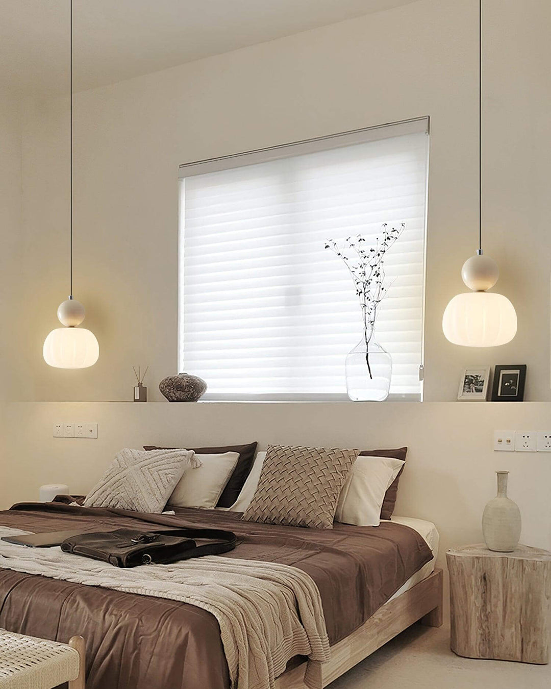 Elegante Kürbis Pendelleuchte, 14cm