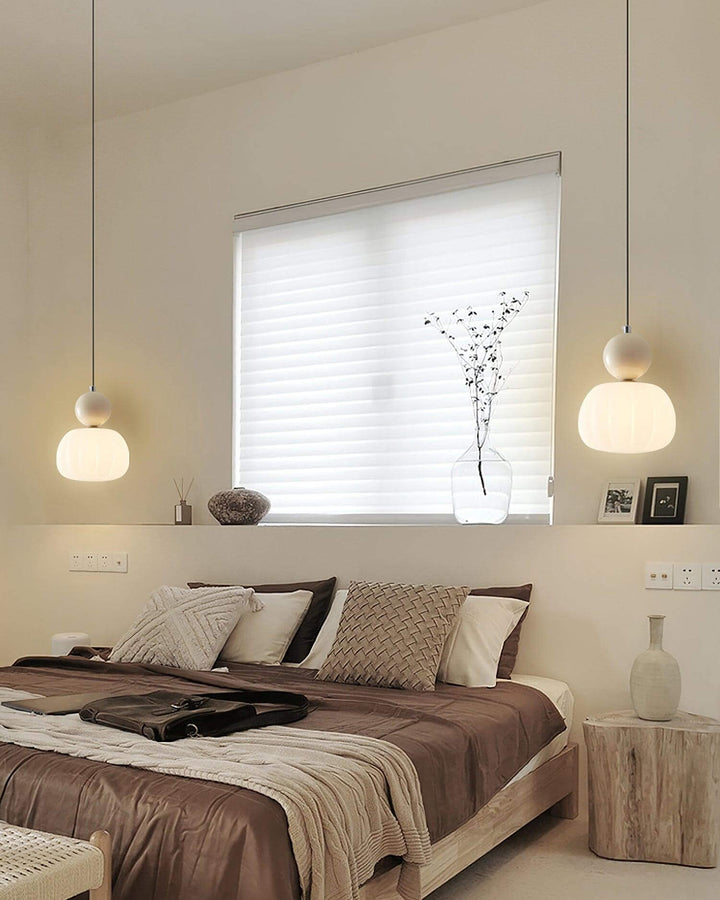 Elegante Kürbis Pendelleuchte, 14cm