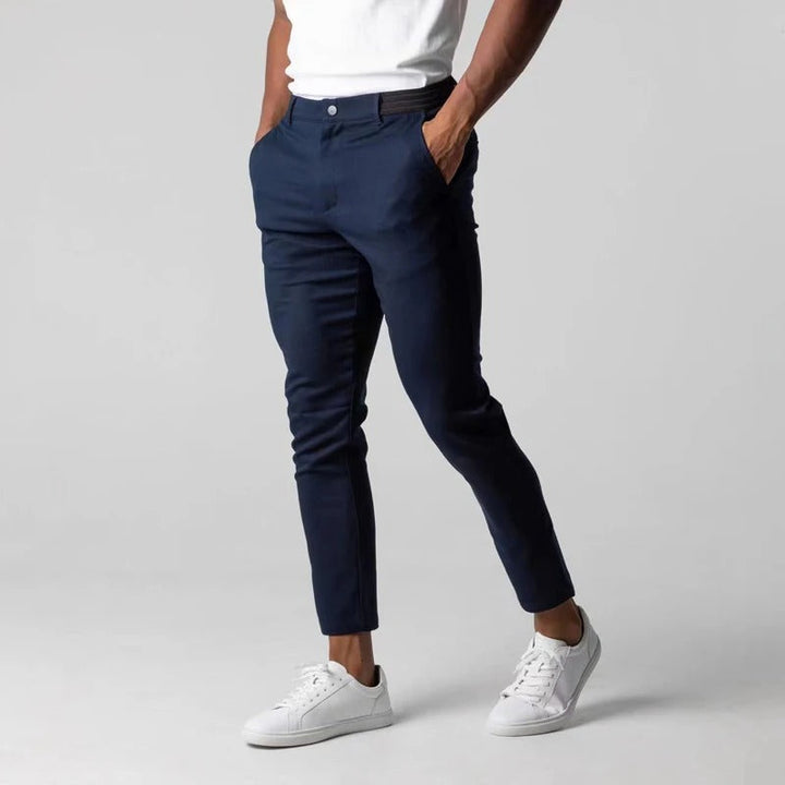 Men's tailored fit chinos in a comfortable stretch fabric. Stylish and versatile for all occasions.