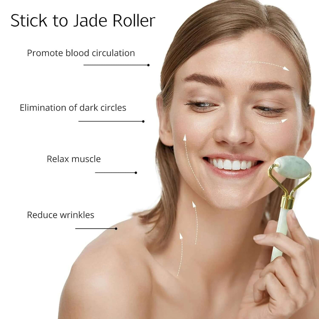 Gesichtsroller & Gua Sha Set - Für strahlende Haut